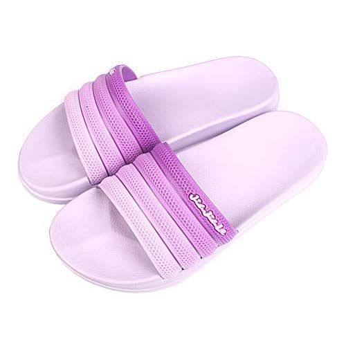 Purple Bath Slippers Women Men Non-slip Indoor Shower Slippers.