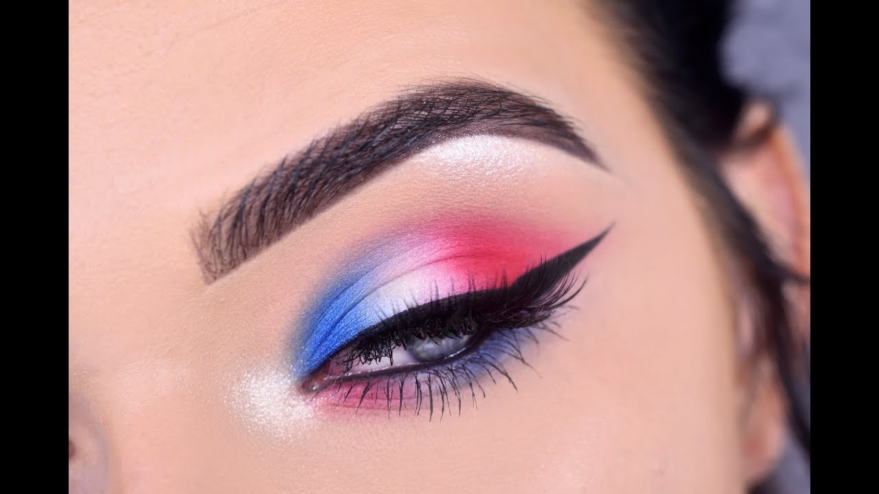 Beautiful makeup for the Fourth of July