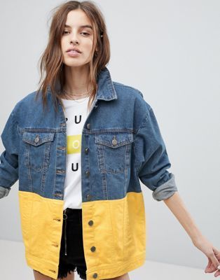 colorful denim jacket - fashiondiys.com in 2020 |  denim jacket .