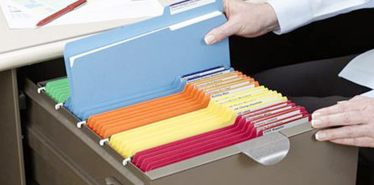 Filing cabinets for better organization of documents