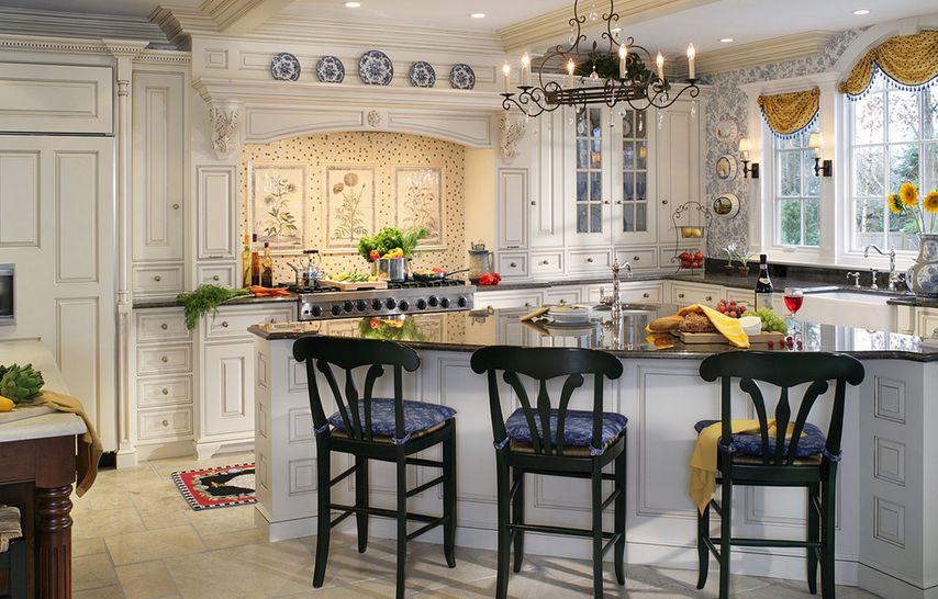 French country style kitchen for cooking French cuisine