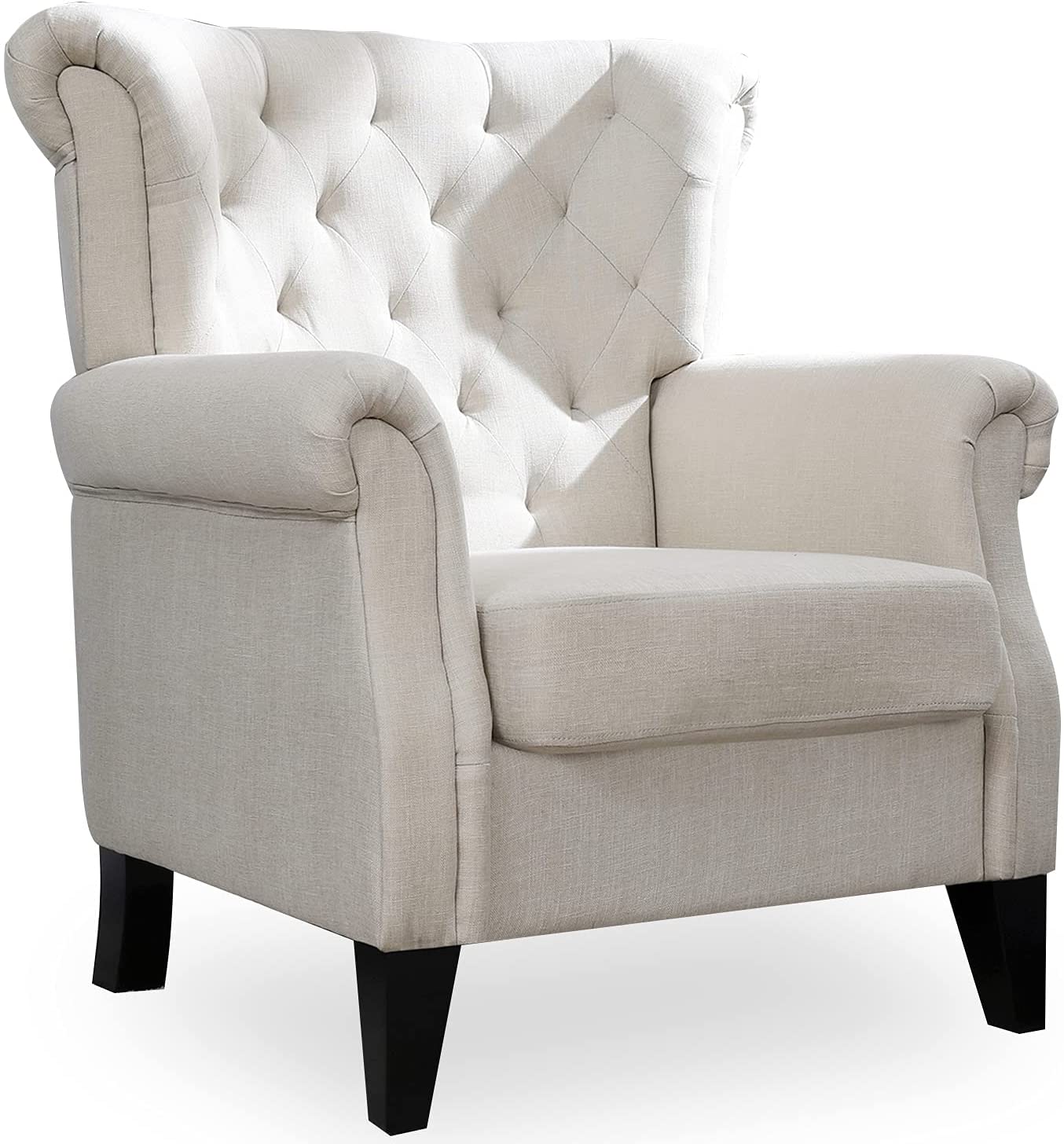 High back armchair for a large living room