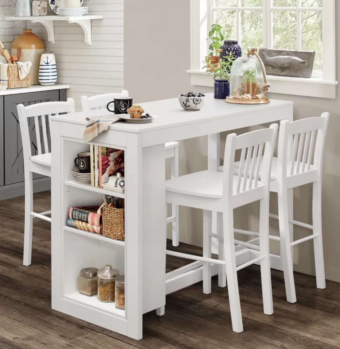 High table and chairs – a good option for small spaces