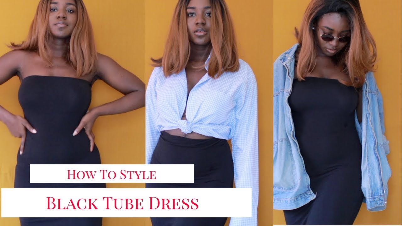 How to style a black tube dress