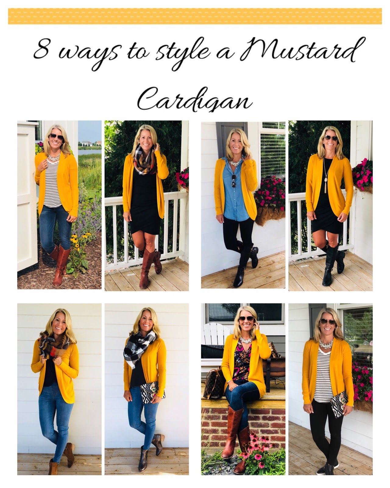 How to wear yellow cardigan