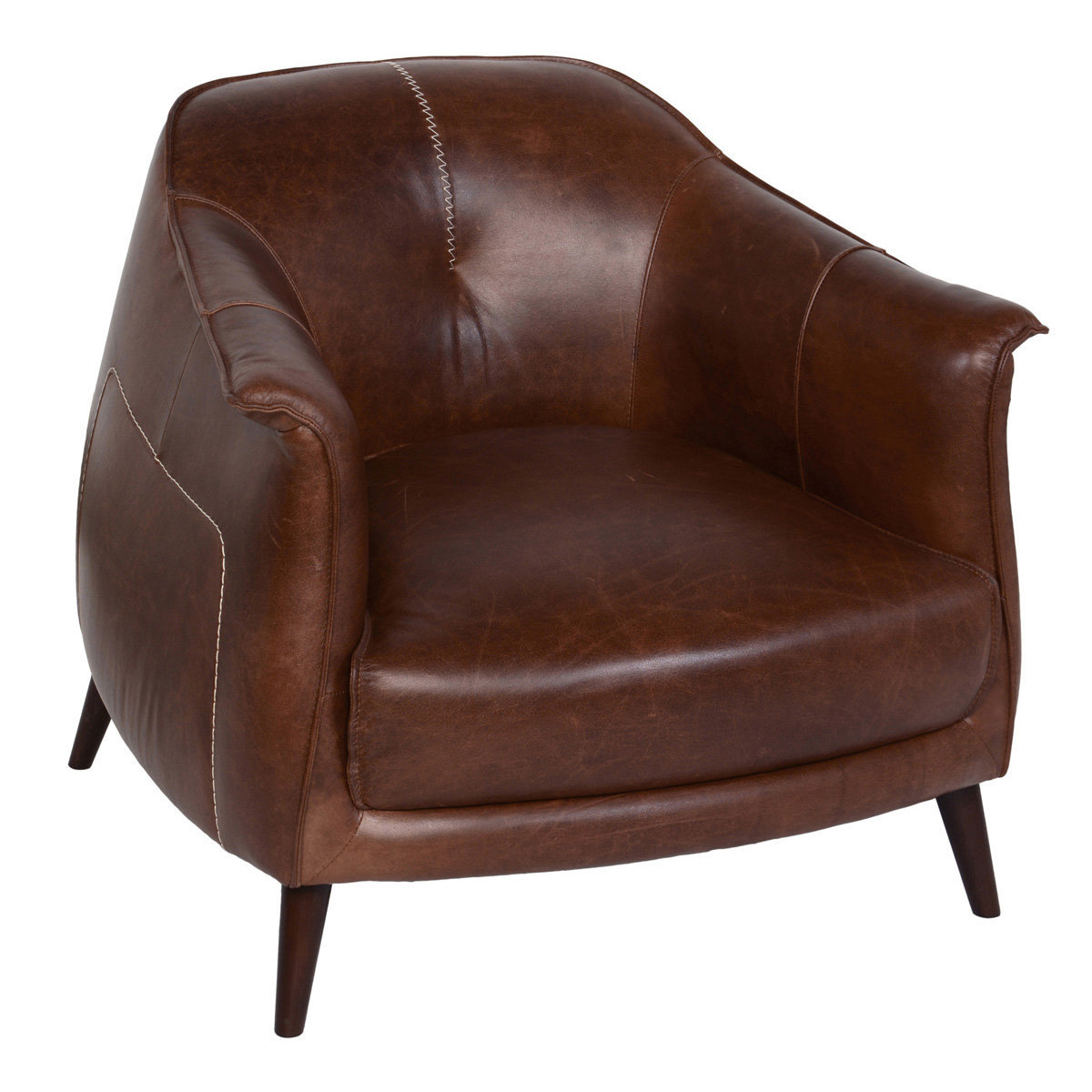 Leather Club Chair for added appeal
