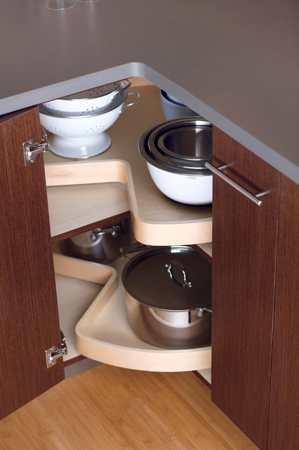 Modern corner cabinet offers the best storage solution