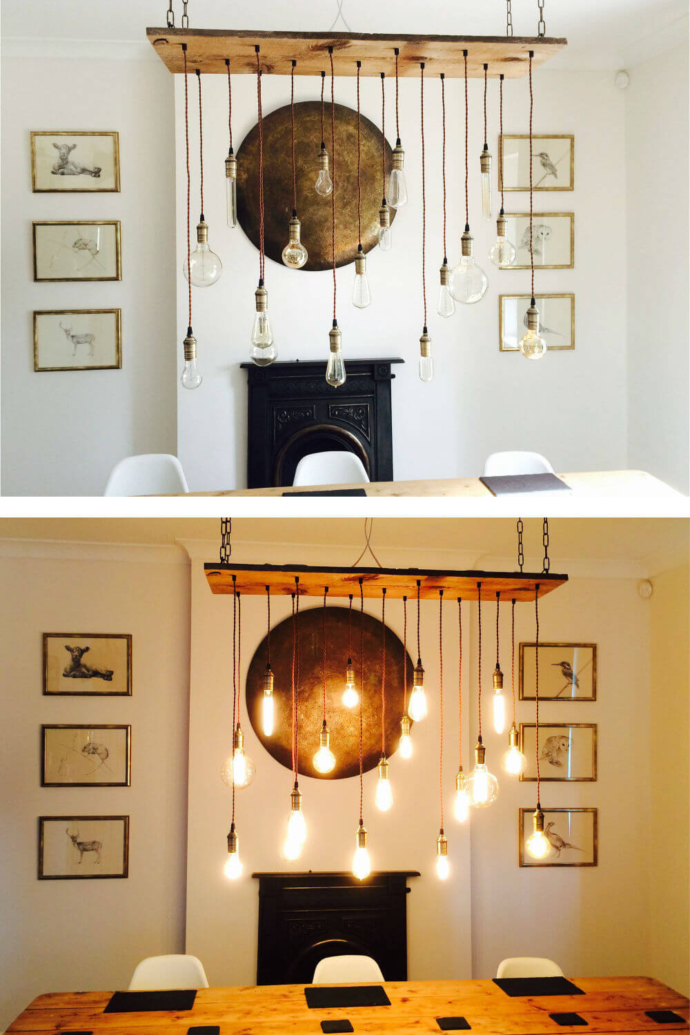 Rustic lighting illuminates any room in the home