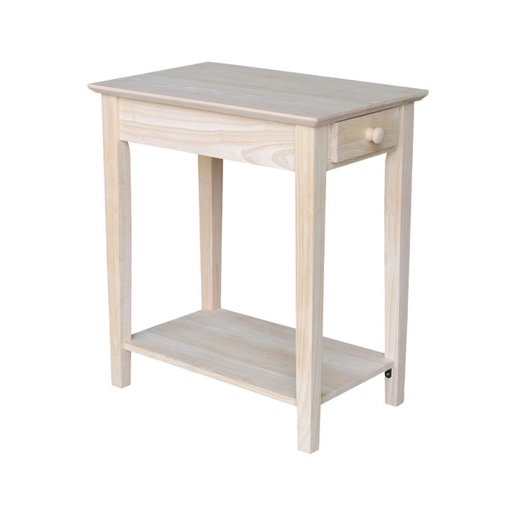 The narrow end table offers multiple uses around the home