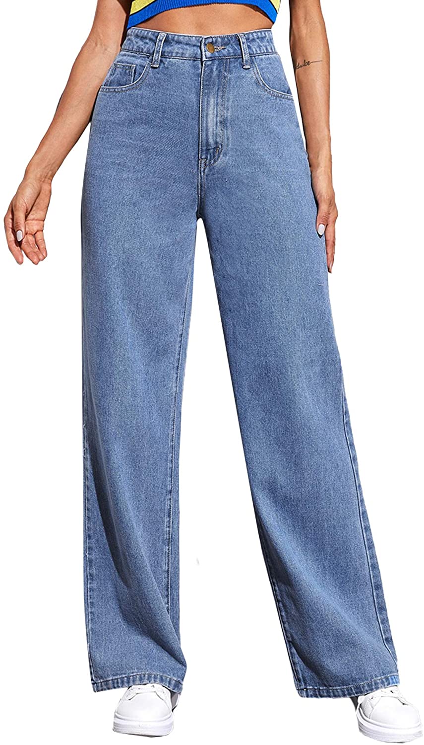 Wide leg jeans for women