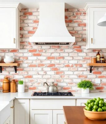 Charming Farmhouse Kitchens: The Timeless Appeal of Brick Backsplashes Charming Farmhouse Kitchens: The Timeless Appeal of Brick Backsplashes