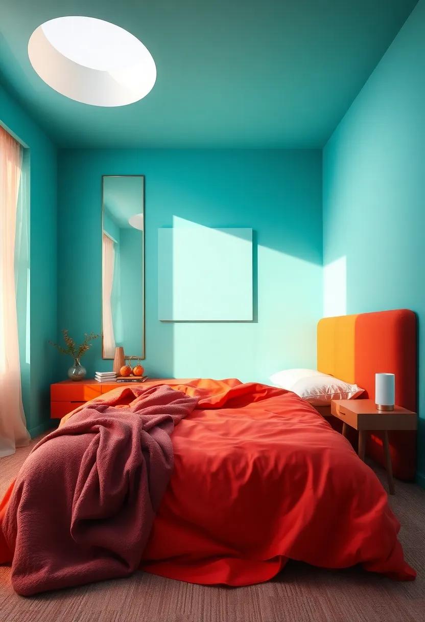 The Role‌ of Mirrors in Amplifying Bright Colors in Your​ Bedroom