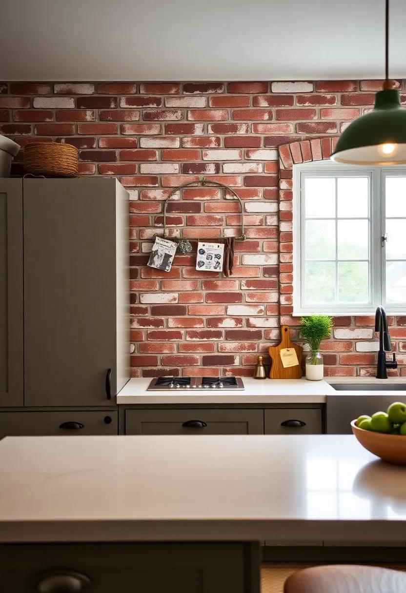 Innovative Lighting ideas to Complement Brick Backsplashes