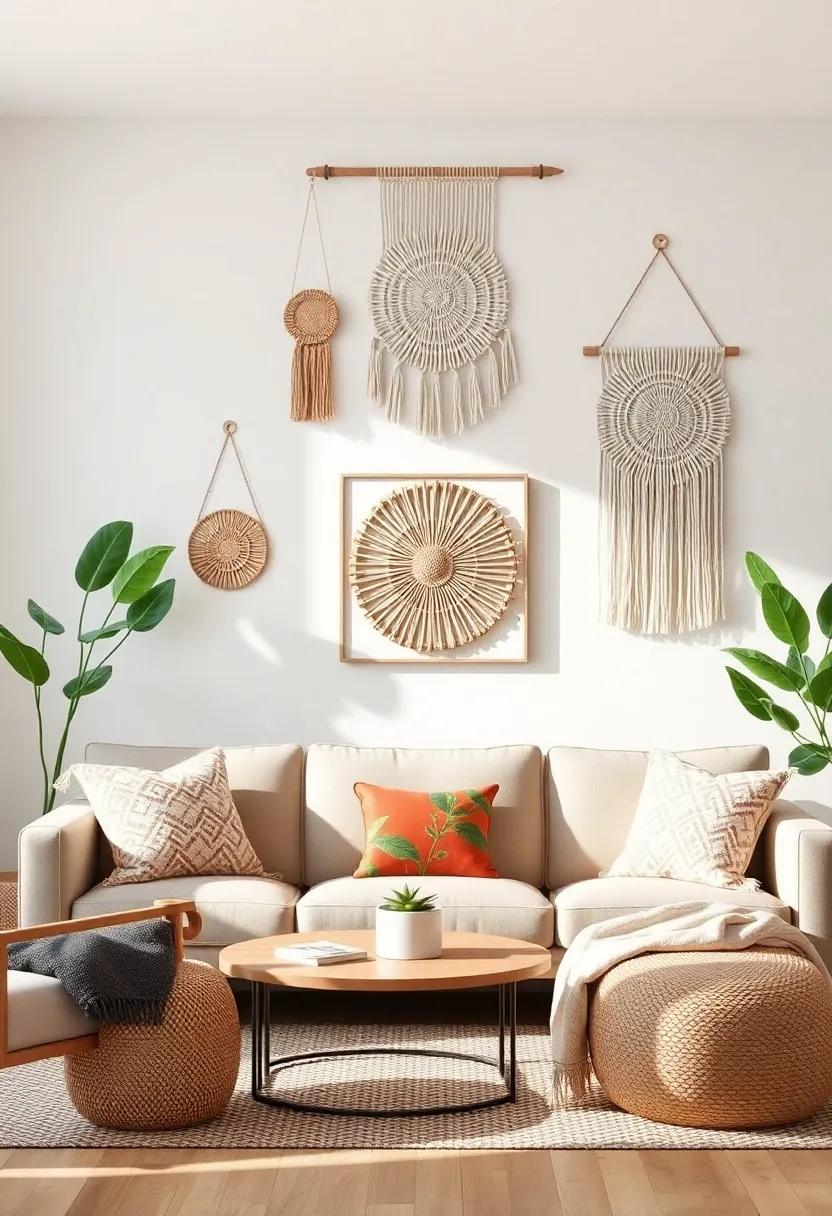 Accent⁢ Your Room with ⁤Woven Wall Hangings for⁣ added⁣ Warmth