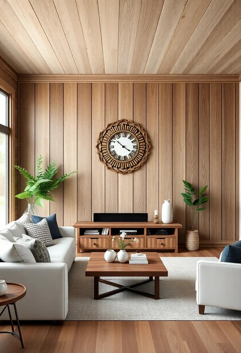 Create a Focal Point with Intricate Wood Paneling ‍and Décor