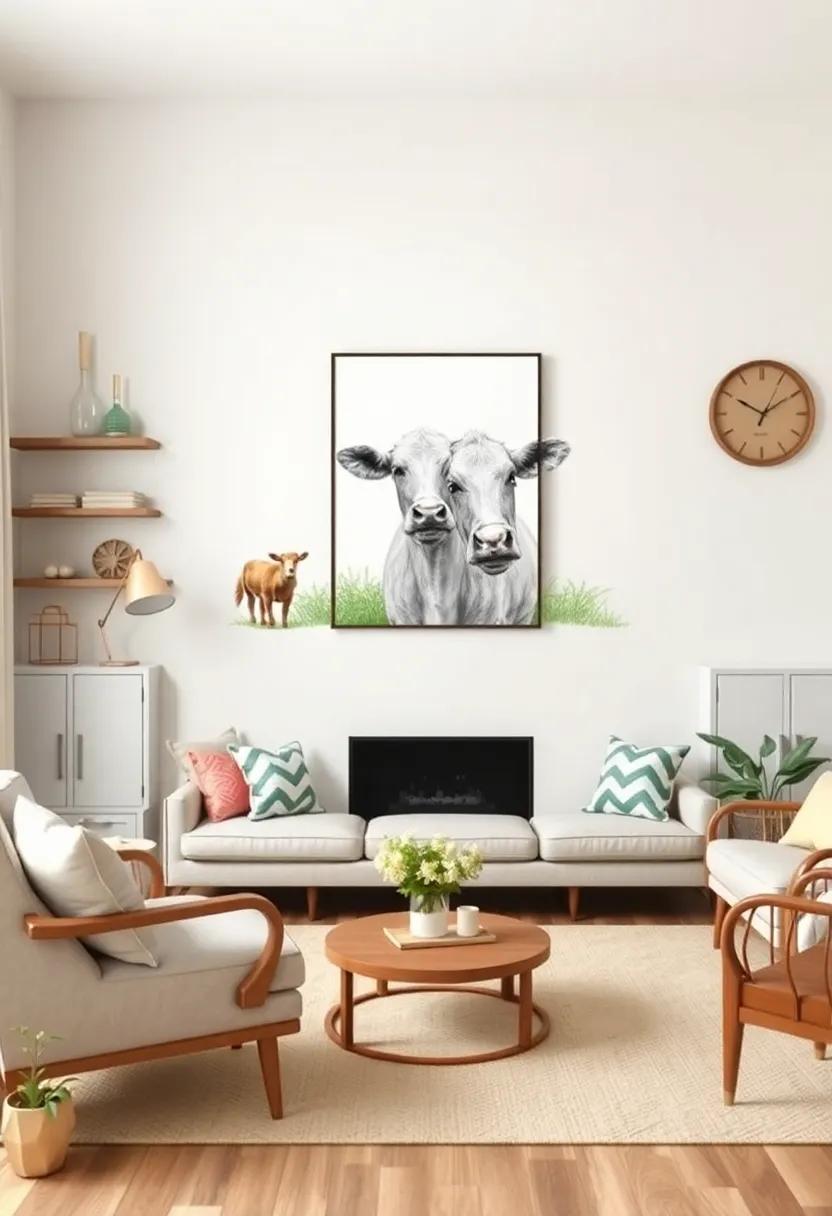 Integrate Whimsical Farm Animal Portraits for‌ Playful Elegance