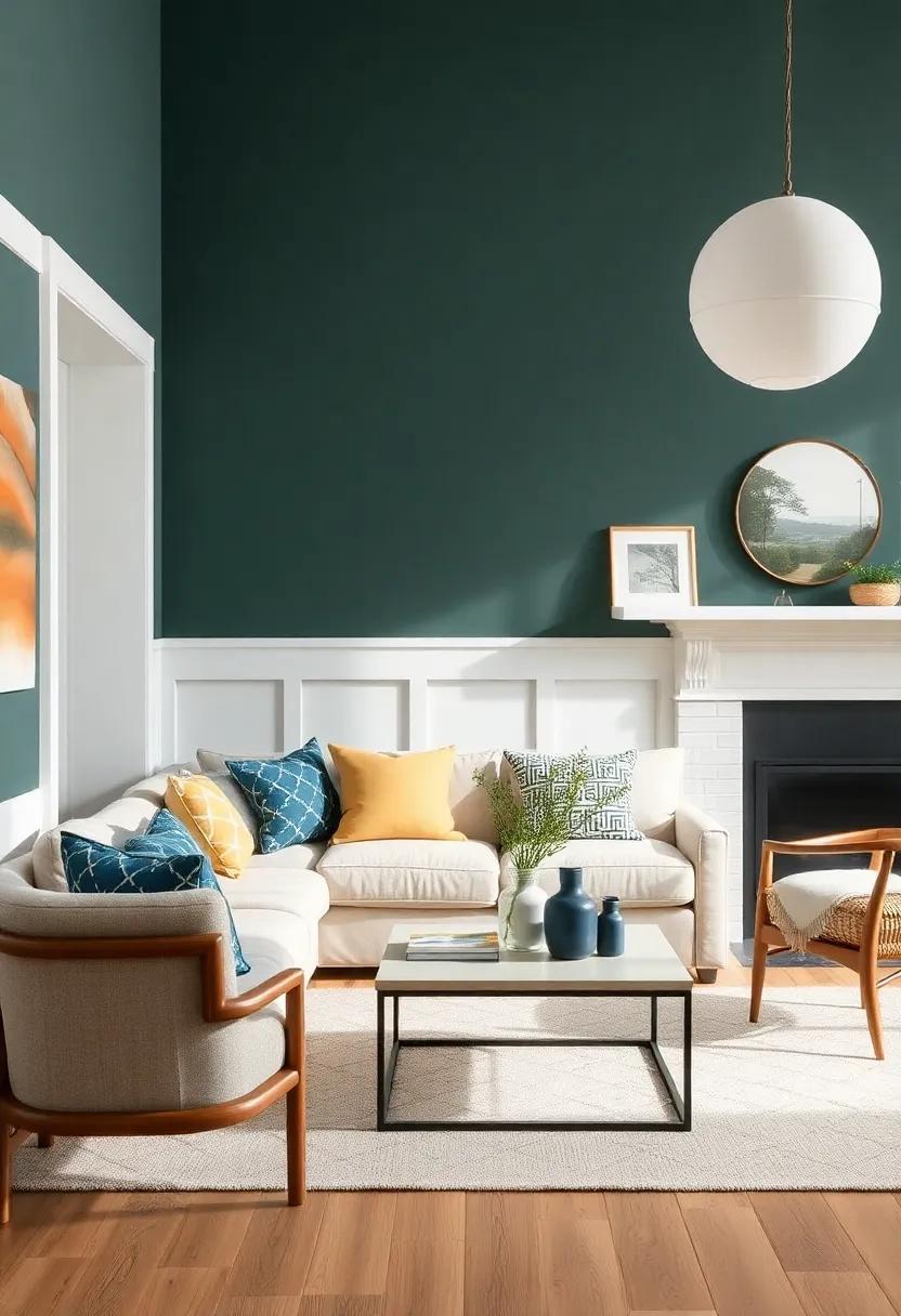 Bold Accent colors That Make A Statement in A Farmhouse⁣ Living Space