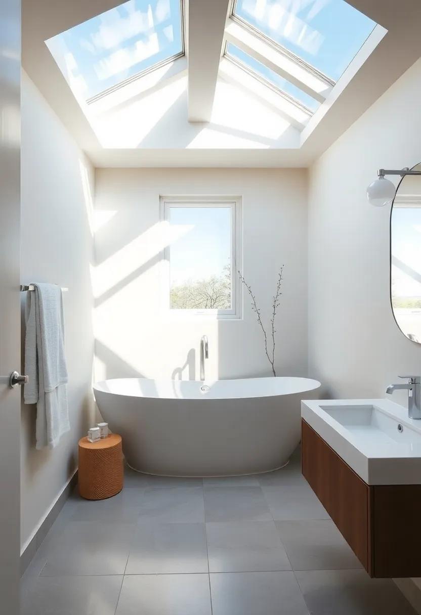 Utilize Skylights to Infuse Your Bathroom with Brightness and⁤ Airy​ Ambiance