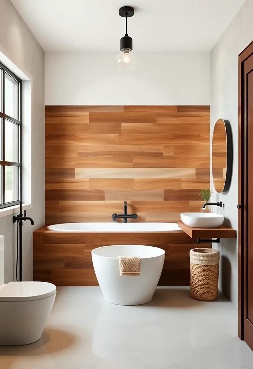 The Warmth of Reclaimed Wood Accents in Modern Bathroom Designs