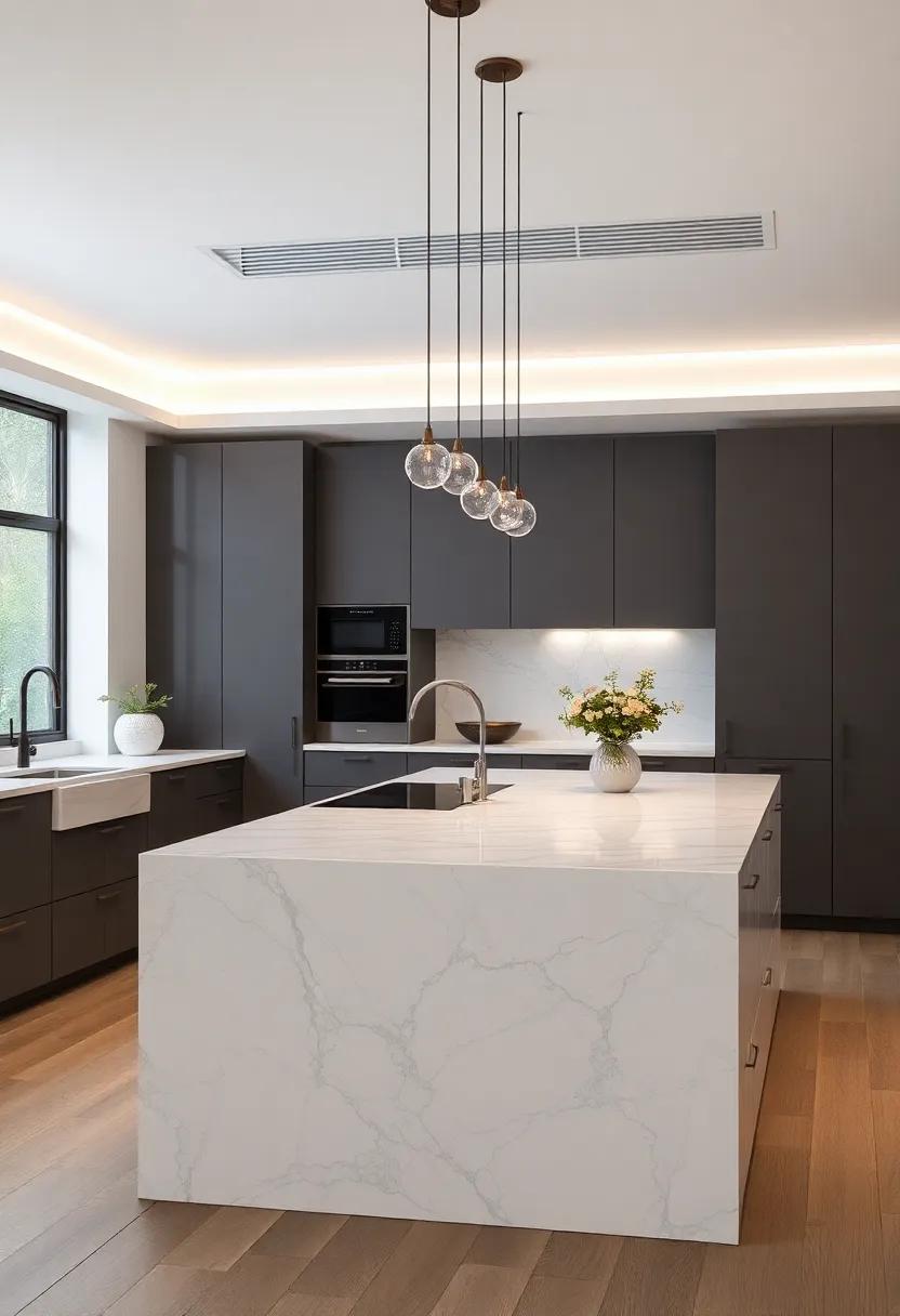 Luxurious Marble⁤ Finishes ​for a⁣ Sophisticated‍ Kitchen⁢ Island Aesthetic