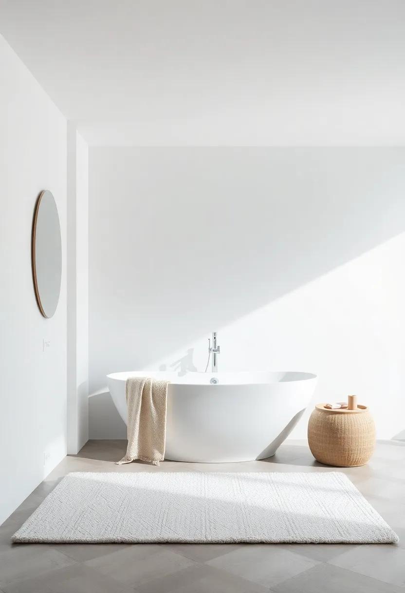 Elevate Modern aesthetics with Organic Textures in⁢ Your ⁣Bathroom Rug Choice