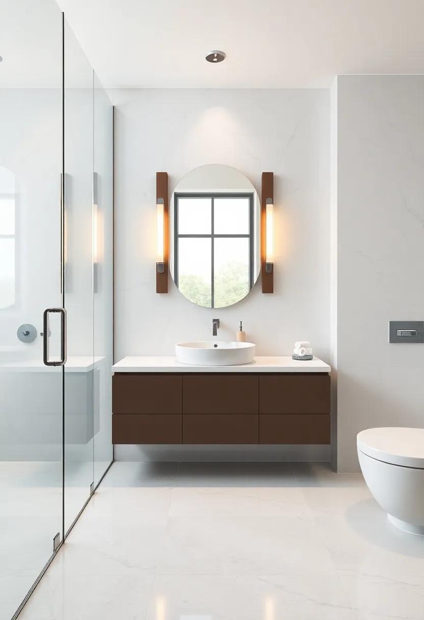 Glass​ Accents: Reflective Surfaces that Elevate Neutral Bathroom Designs