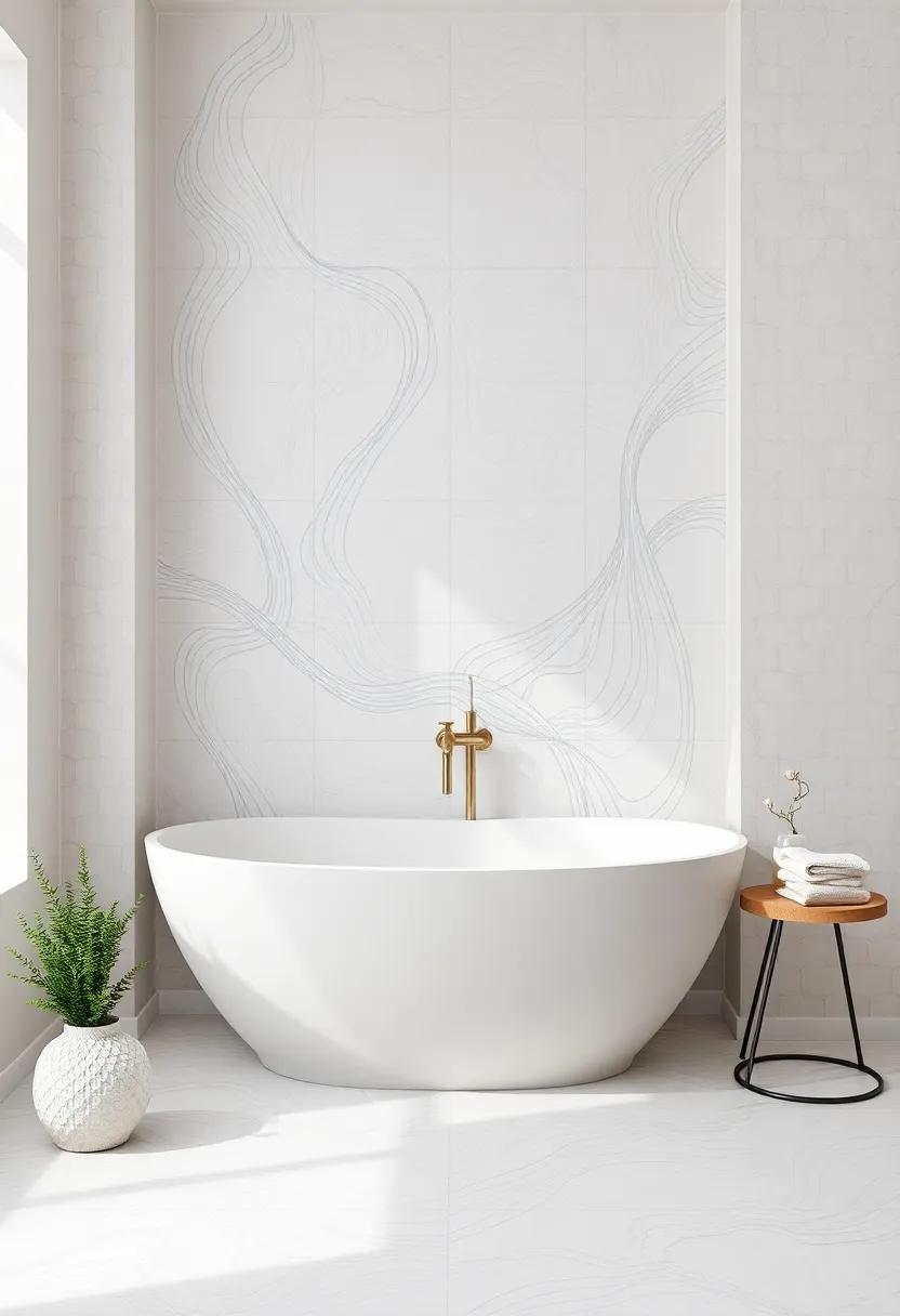 Subtle Patterns: Adding⁣ Visual Interest to Neutral Bathroom​ Walls