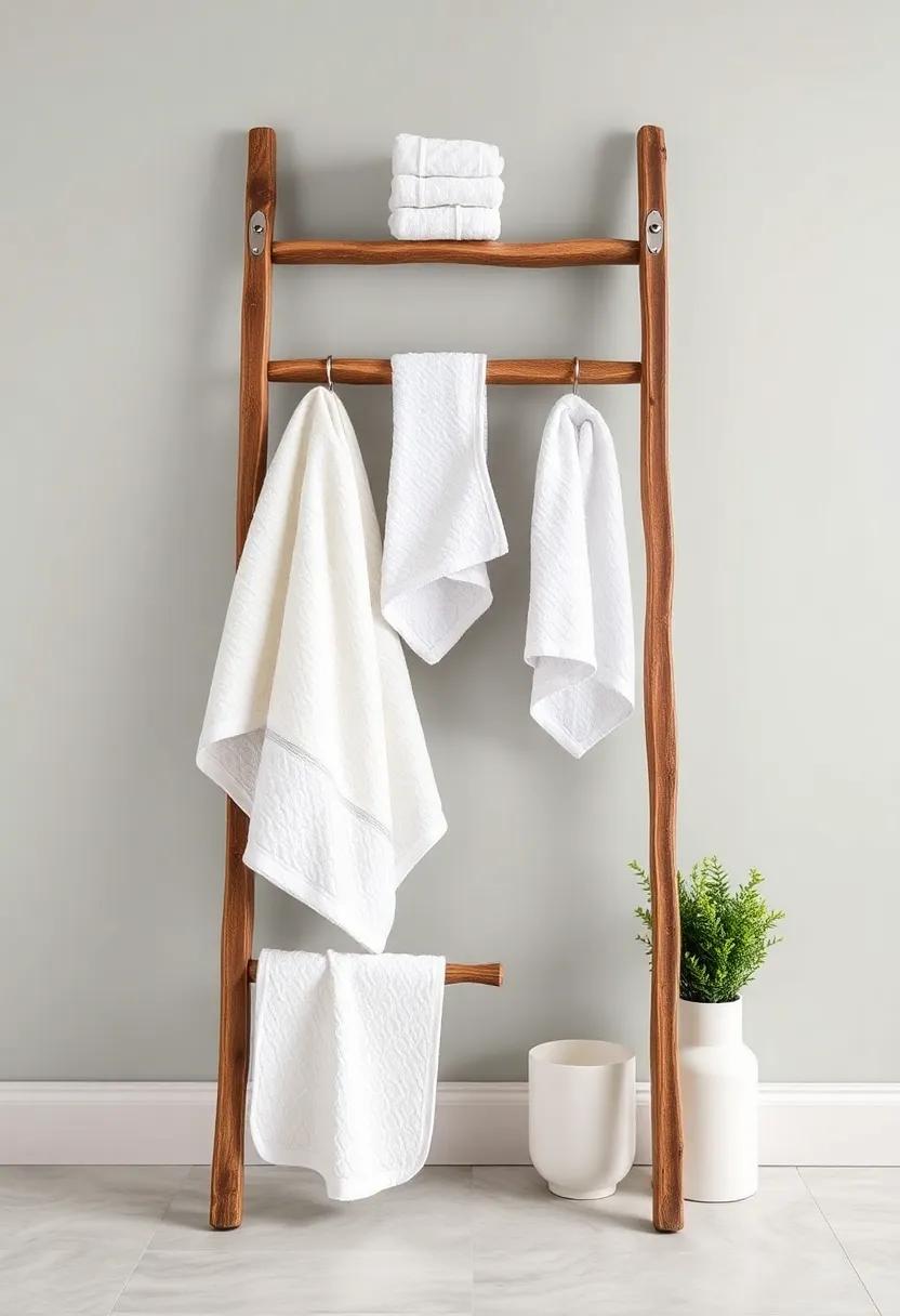 Vintage Ladder Display: Ingenious Way to Hang bath Towels