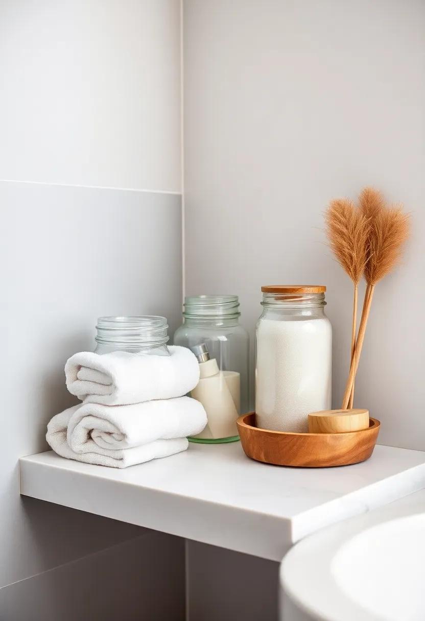 Glass Jars: Creative Storage ​for Small Towels and Essentials