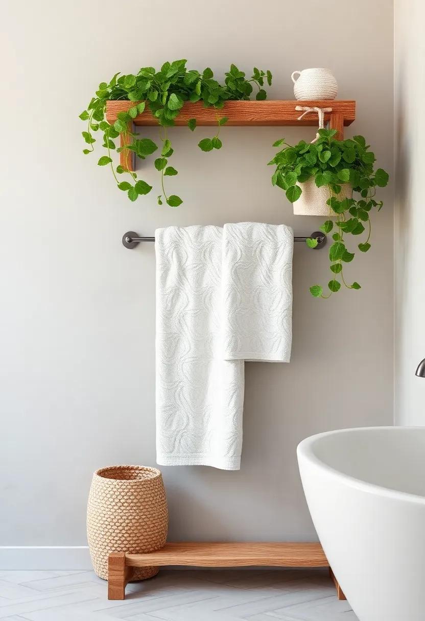 Nature-Inspired ⁢Decor: Incorporating ‌Greenery with⁣ Towel Display