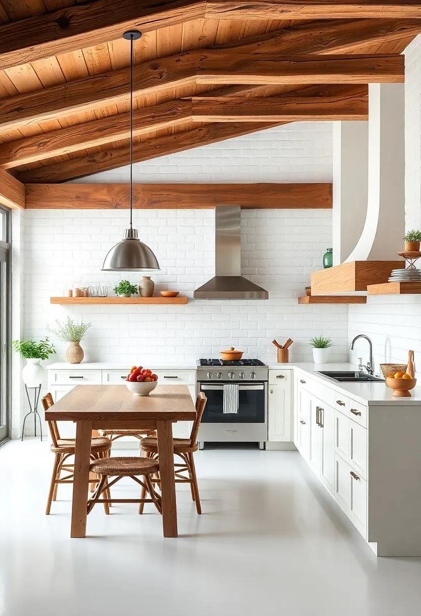 Contrast⁣ and ⁣Balance: Mixing White with Bold Accents ⁣in Rustic⁣ Kitchens