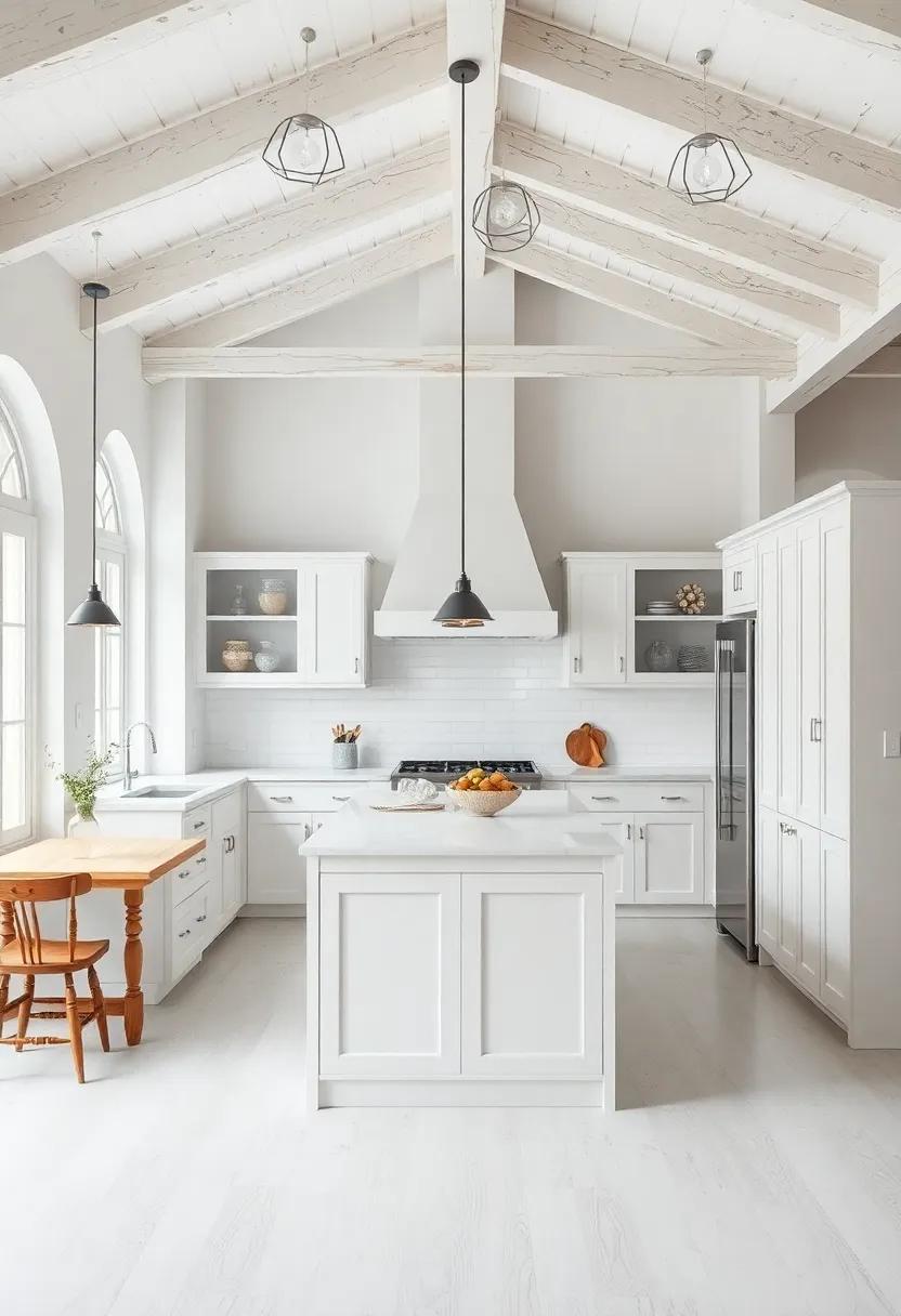 Creating Cohesion: Harmonizing white Kitchens with Open Floor Plans