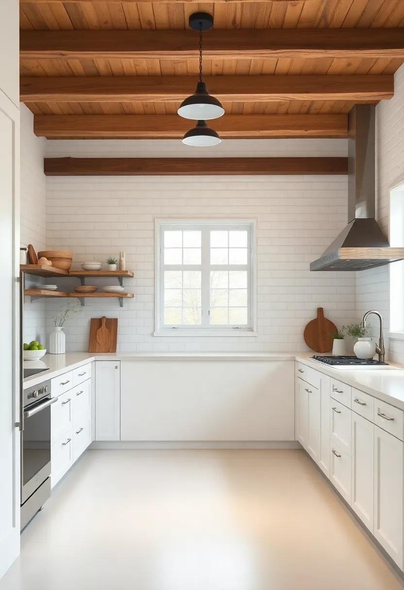 Innovative lighting: ​Illuminating White Kitchens with Rustic Chic Fixtures