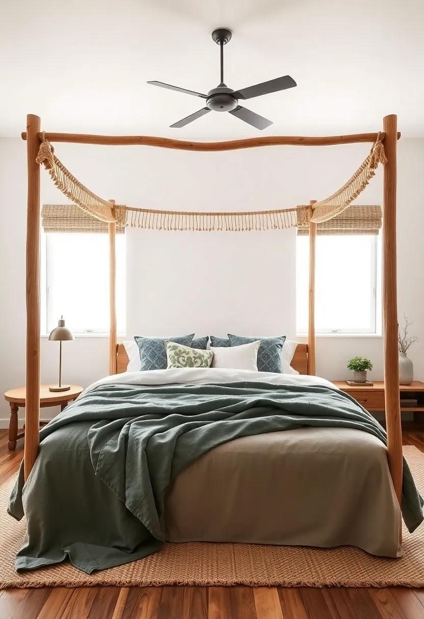 Designing a ​Dreamy Canopy Bed with Natural​ Materials