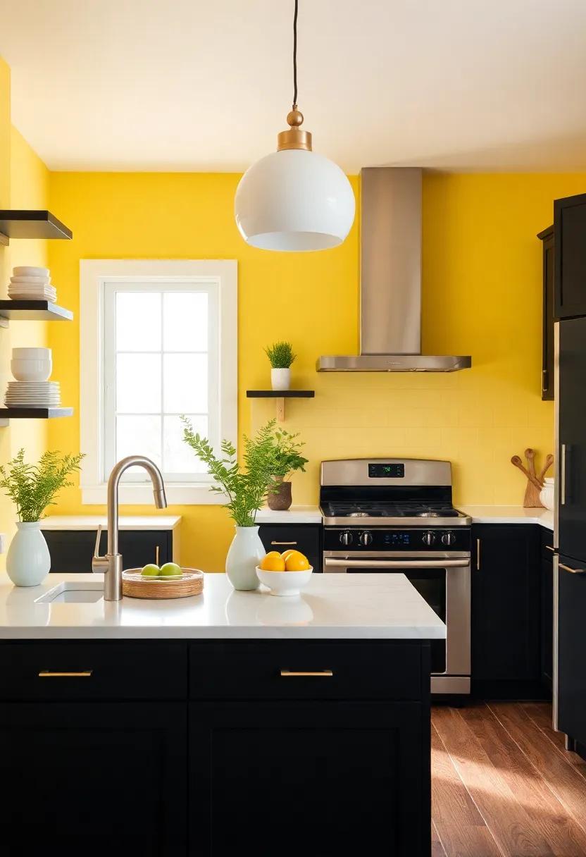 A⁣ Fresh Perspective: How Yellow Walls Can Expand Perception in Small Kitchens