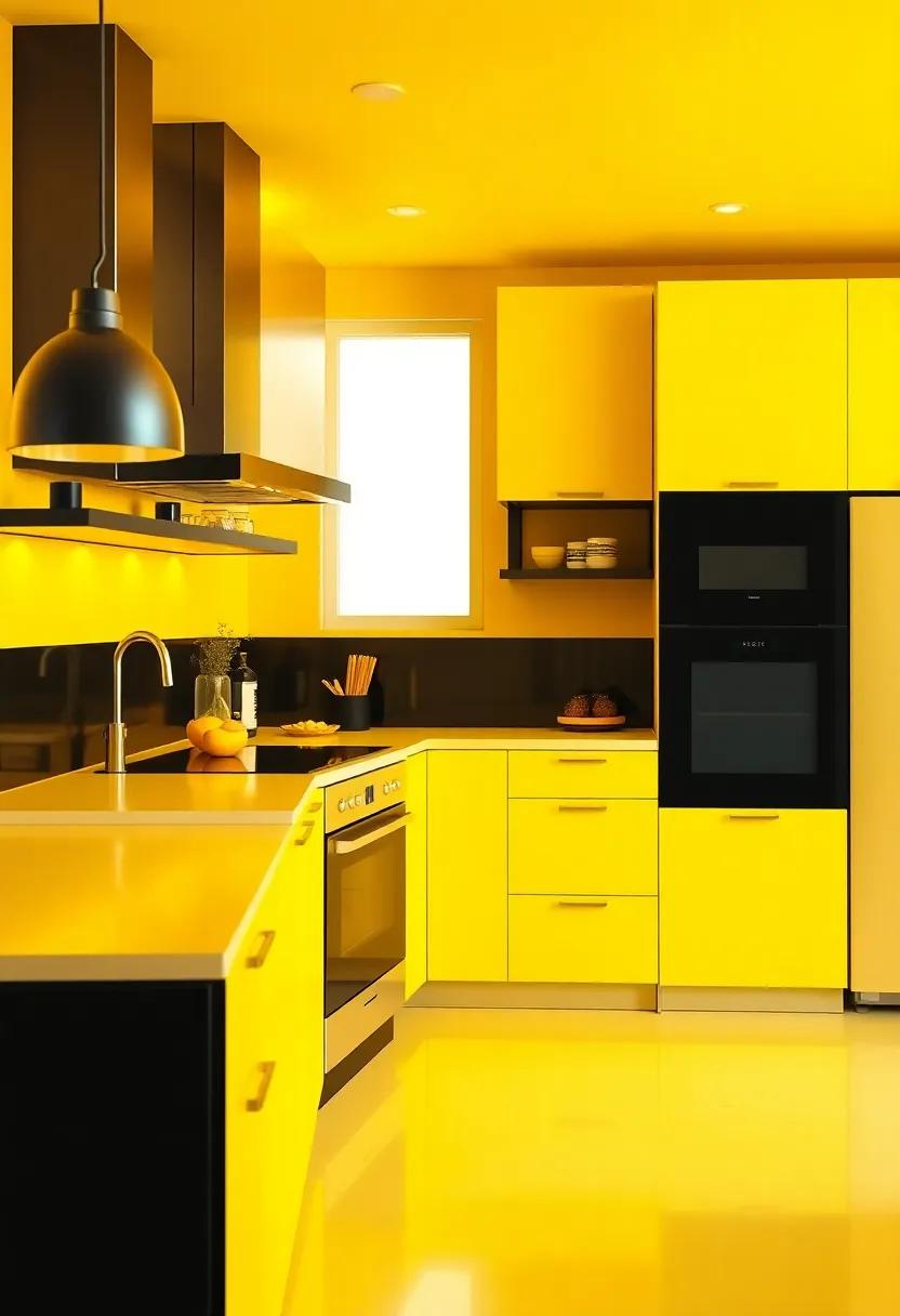 Trendy Inspirations: Exploring ‍Modern Kitchens with Yellow‍ and Black Themes