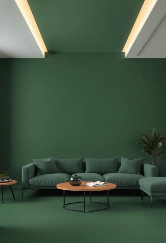 Enchanting Elegance: Transform Your Space with Dark Green Living Room Walls