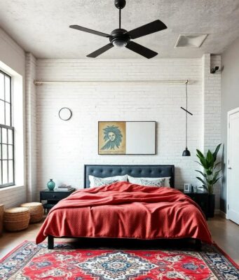 Transform Your Space: Embracing Industrial Charm with Vintage Rugs in the Bedroom Transform Your Space: Embracing Industrial Charm with Vintage Rugs in the Bedroom