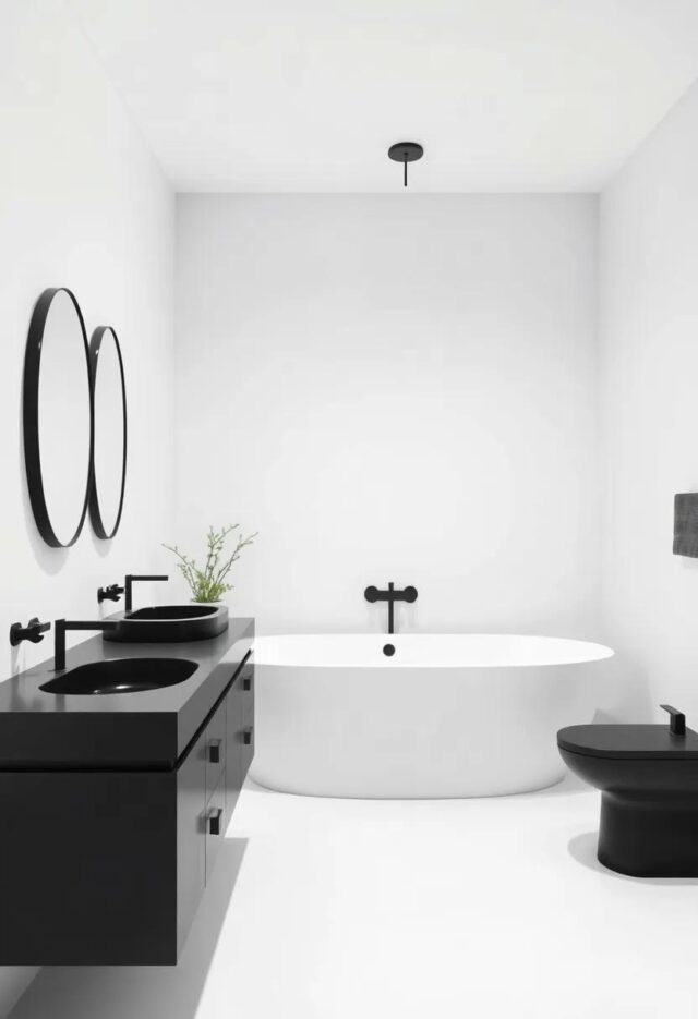 Elevate Your Space: Embracing Minimalism with Black Fixtures in the Bathroom