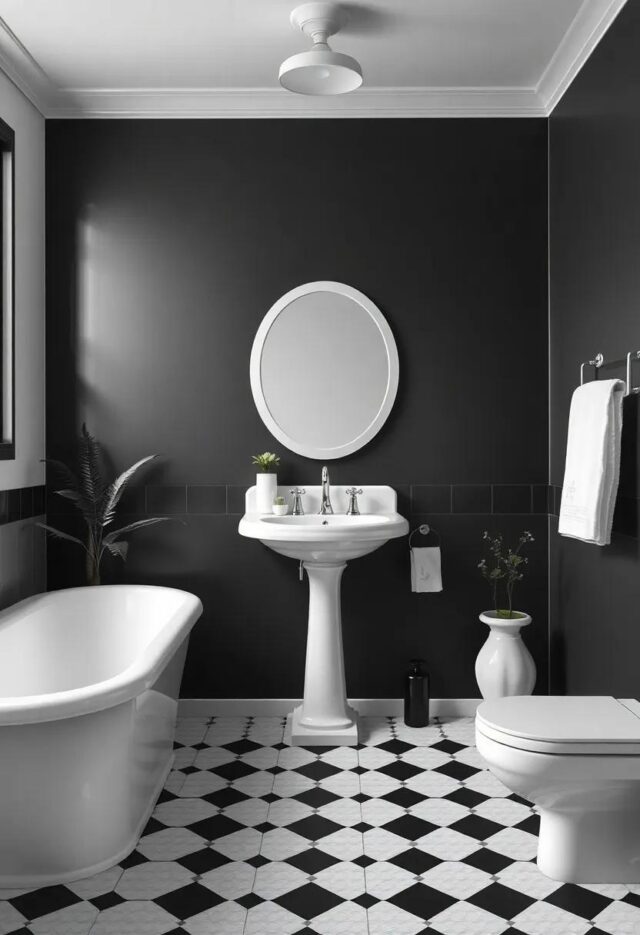 Timeless Elegance: Embracing the Charm of Black-and-White Vintage Bathrooms