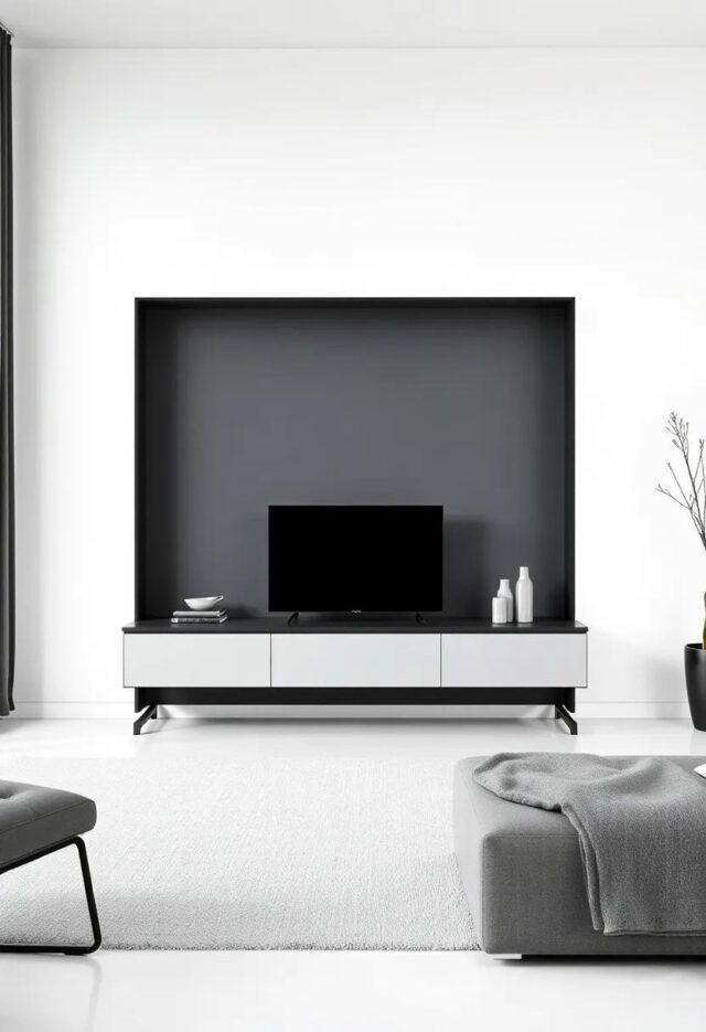 Elevate Your Living Space: Stunning Black TV Unit Designs for Modern Homes