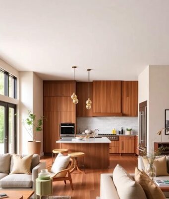 Embracing Warmth: Designing an Open Concept Living Room Kitchen with Wooden Accents Embracing Warmth: Designing an Open Concept Living Room Kitchen with Wooden Accents
