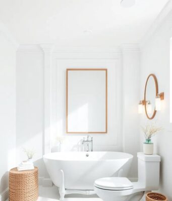25 Elegant White Coastal Bathroom Ideas with Striking Accent Colors to Inspire Your Oasis 25 Elegant White Coastal Bathroom Ideas with Striking Accent Colors to Inspire Your Oasis