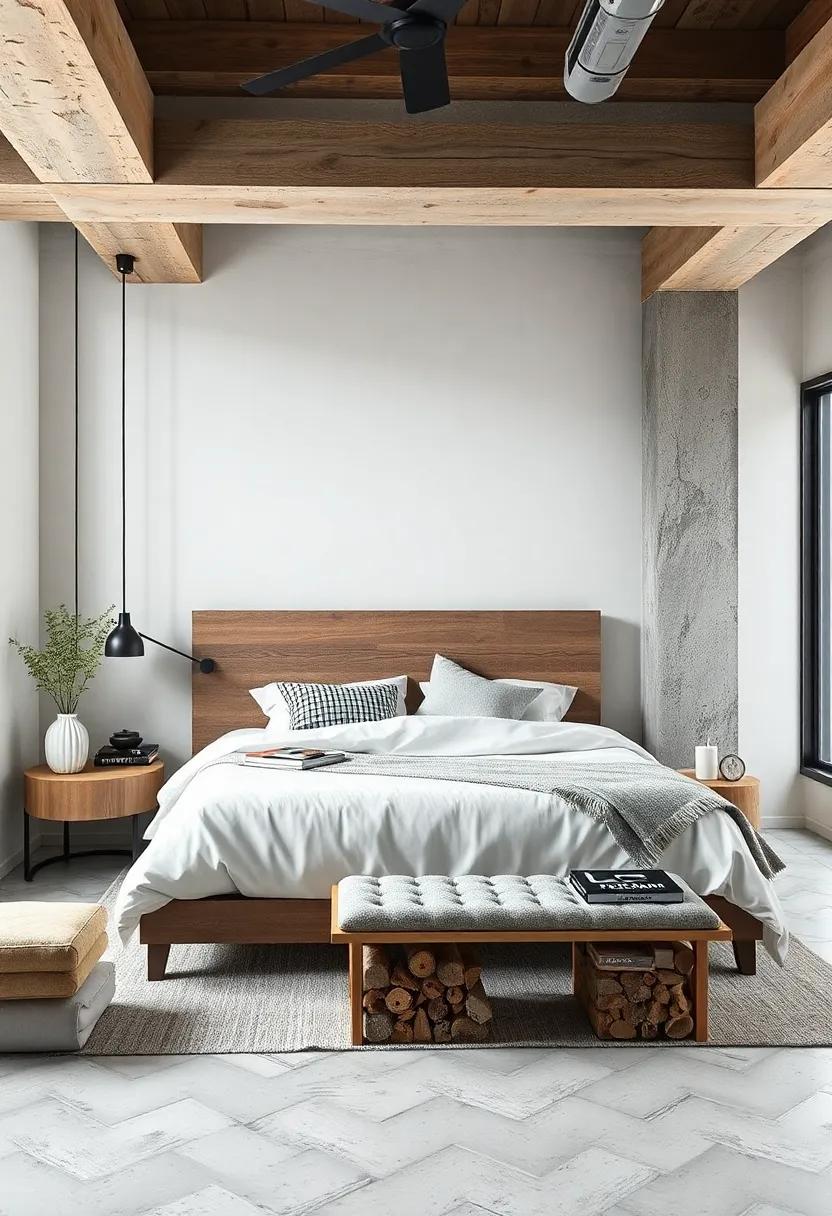 Industrial Edge: Integrating⁤ Raw Materials‌ and⁣ Urban Elements for ⁣a‌ Modern Bedroom Look