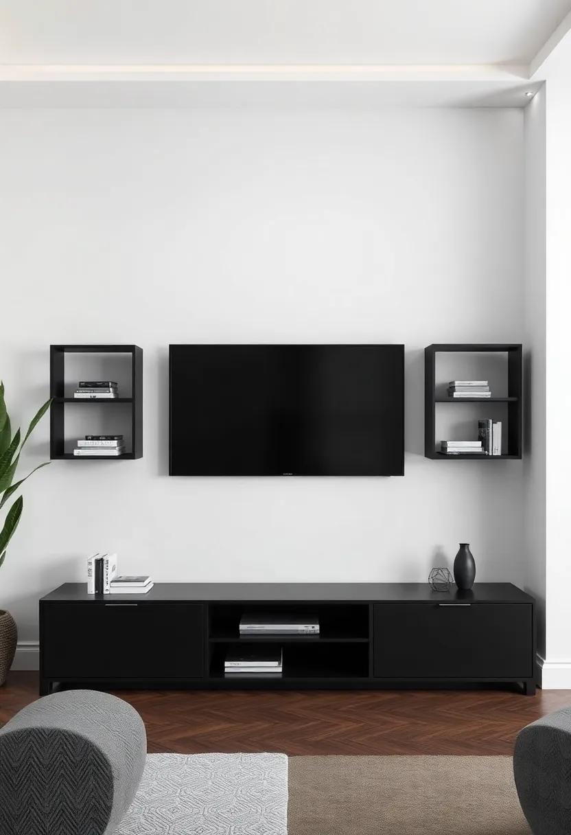 Open​ Shelving vs. Closed ​Cabinets: Choosing the Right Black TV ​Unit Style