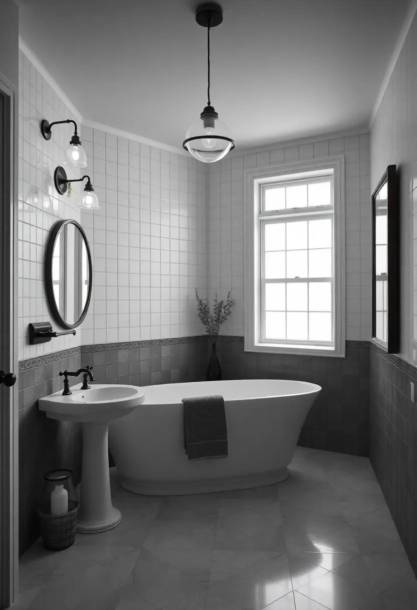 Lighting the Way: Stunning Fixtures for vintage Bathroom Ambiance