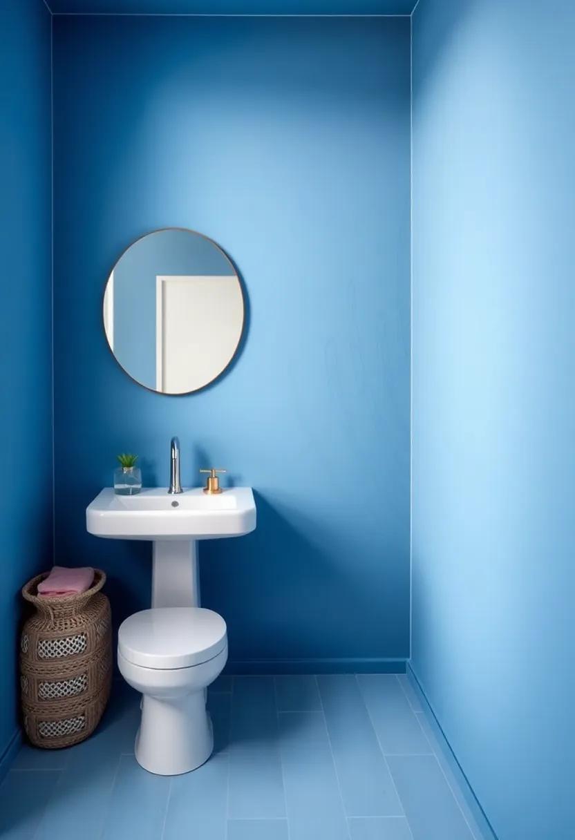 Explore Bold Accent Walls to Elevate your Blue Bathroom Aesthetic