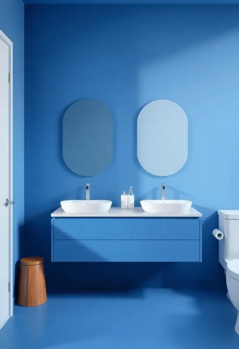 Statement Vanities ⁢that Make a Splash in Small Blue Bathrooms