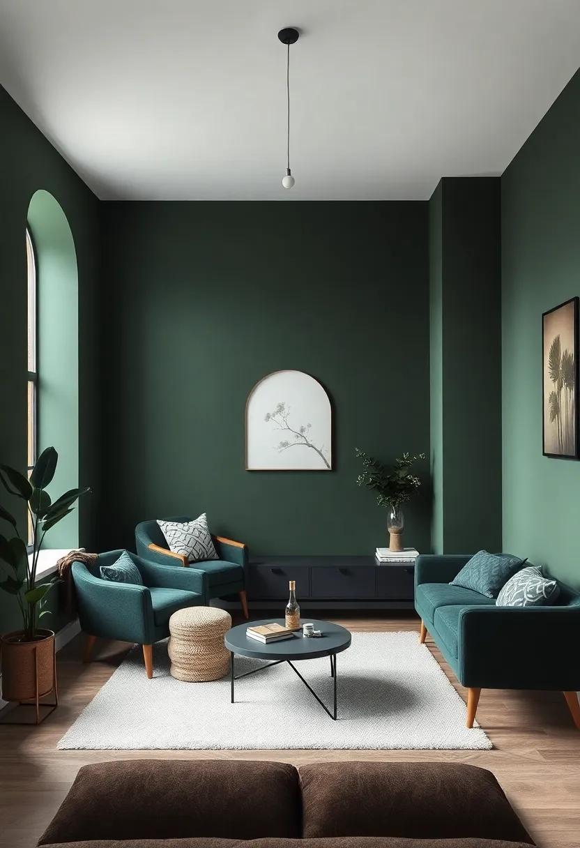 Cozy Corners: Creating Inviting Nooks in Dark Green Environments