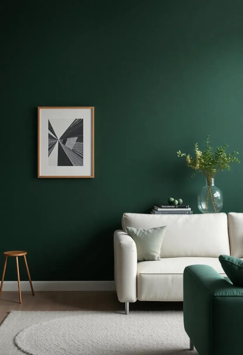 Furniture Choices: Selecting Pieces to Enhance ⁢Dark Green Elegance